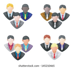 Set of businessman icon in group, create by vector 