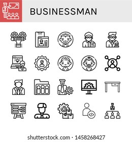 Set of businessman icons such as Presentation, Developer, User, Man, Broker, Banker, Administrator, Businessman, Group, Manager, Engeneering, Desk, Management, Organization , businessman