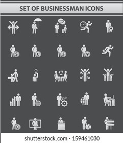 Set of Businessman icons,vector