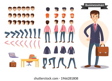 SET BUSINESSMAN ILLUSTRATION VECTOR DESIGNS