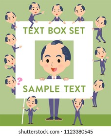 A set of businessman with a message board.Since each is divided, you can move it freely.It's vector art so it's easy to edit.