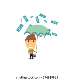 set of businessman vector character with different pose