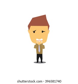 set of businessman vector character with different pose
