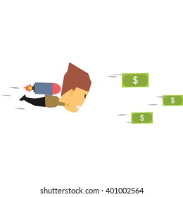 set of businessman vector character with different pose