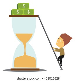 set of businessman vector character with different pose