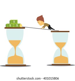 set of businessman vector character with different pose