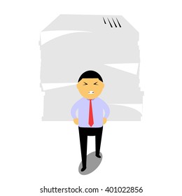 set of businessman vector character with different pose