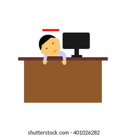 set of businessman vector character with different pose
