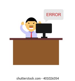 set of businessman vector character with different pose