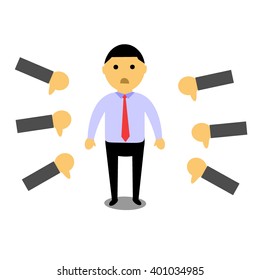 set of businessman vector character with different pose