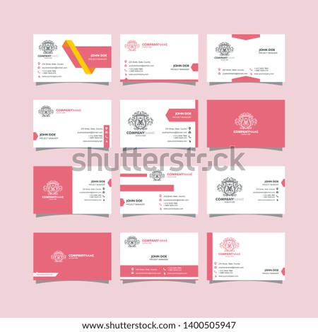 Set of Bussiness Name Monogram MV