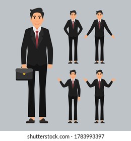 Establecer el vector de diseño de caracteres para hombre de negocios