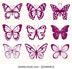 Butterfly-stencil Images, Stock Photos & Vectors | Shutterstock