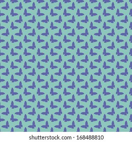 set of butterflies and abstract seamless background