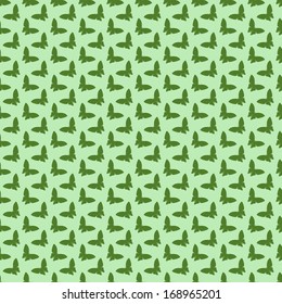 set of butterflies and abstract seamless background