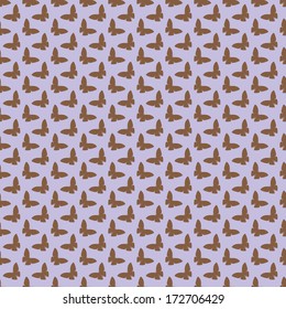 set of butterflies and abstract seamless background
