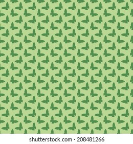 set of butterflies and abstract seamless background