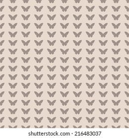 set of butterflies and abstract seamless background