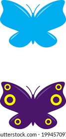 a set of butterfly icons