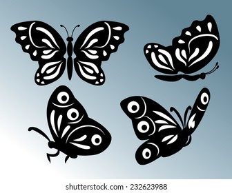 set of butterfly illustration