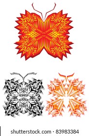 set of butterfly. Illustration