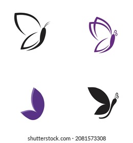 set of  Butterfly  logo Vector icon design