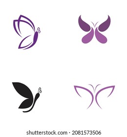 set of  Butterfly  logo Vector icon design