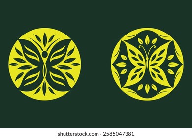 A set of butterfly logo vector illustration