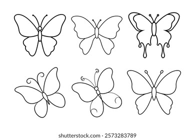 Set of Butterfly Vector icon design