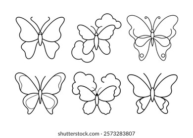 Set of Butterfly Vector icon design