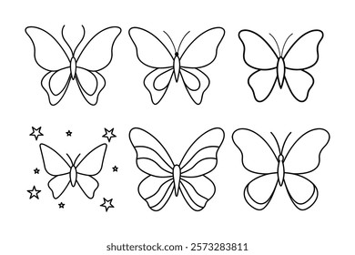 Set of Butterfly Vector icon design
