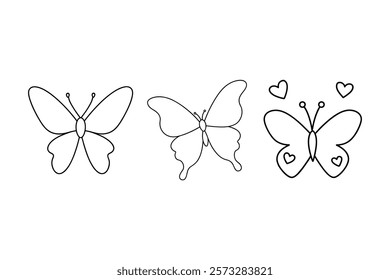 Set of Butterfly Vector icon design