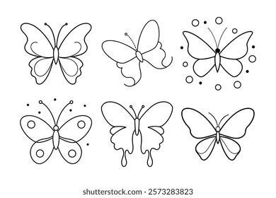 Set of Butterfly Vector icon design