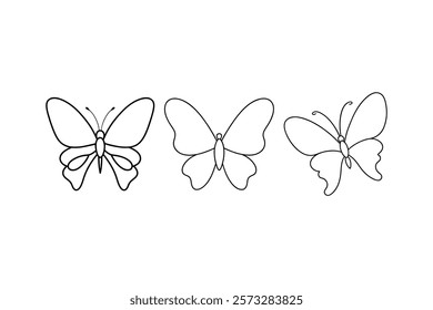 Set of Butterfly Vector icon design