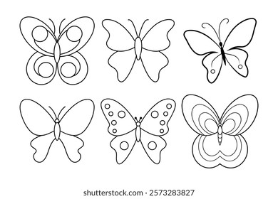 Set of Butterfly Vector icon design