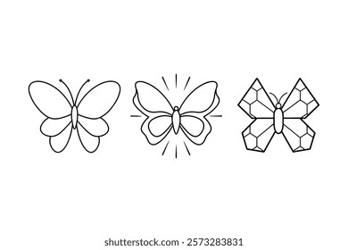 Set of Butterfly Vector icon design