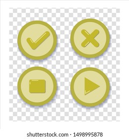 set button for app and social media.