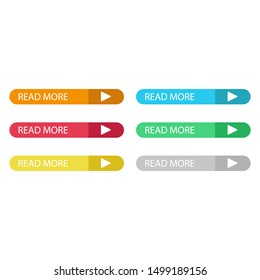 Set button Read More icon isolated on white background.Vector illustration