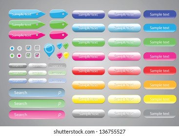 set of buttons
