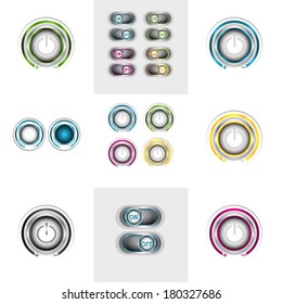 Set of buttons