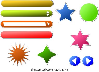 Set of buttons