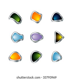 set of buttons