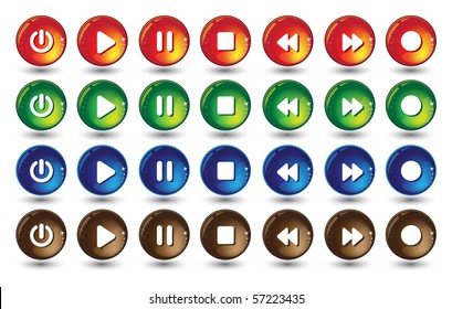 Set of buttons