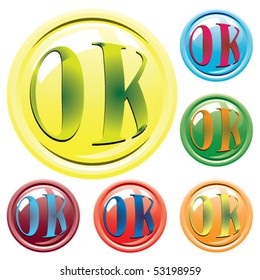 Set of buttons.  Button ok.