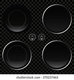 Set buttons camera for phone and tablet, isolated vector illustration of a stylish for web design