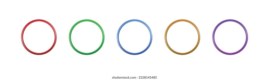 set of buttons colored circle