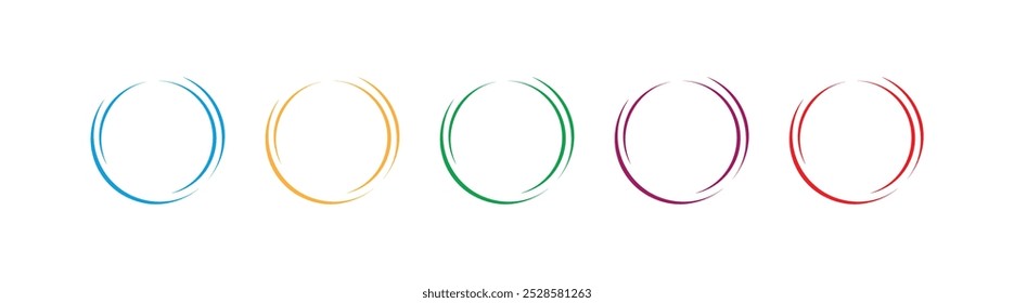 set of buttons colored circle