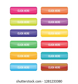 set buttons colorful for web design.