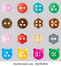 Seamless Pattern Colored Buttons On White Stock Vector (Royalty Free ...