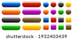 Set buttons in different style and colors - stock vector